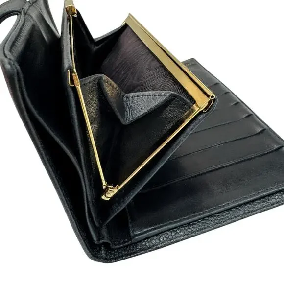 CHANEL Black Cavier CC Leather Long Wallet - Picture 5 of 10